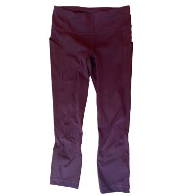 Lululemon Speed Up Mid Rise Legging Maroon Dark Purple Sz 4